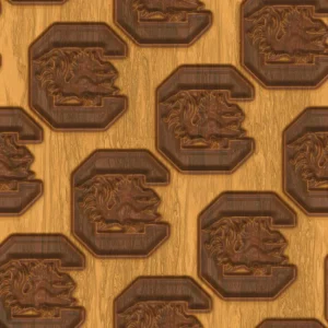 University of South Carolina Gamecocks Carved Wood