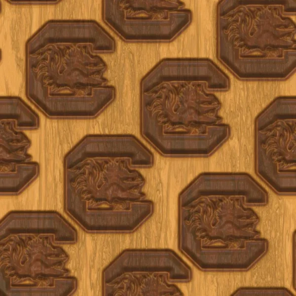 University of South Carolina Gamecocks Carved Wood