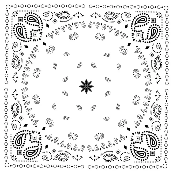 Black and White Bandanna