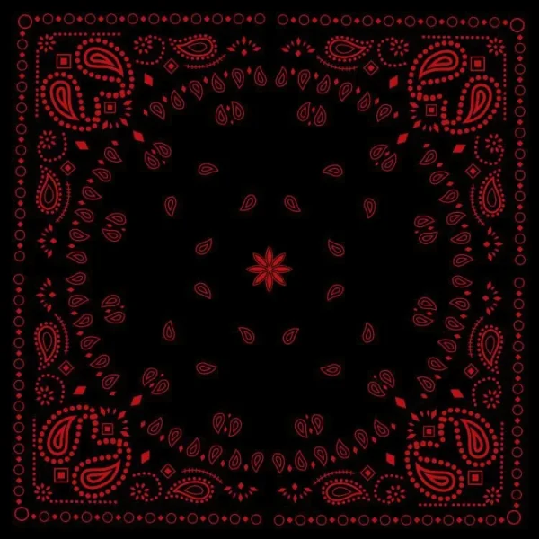 Black and Red Bandanna