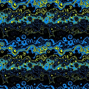 Blue Graffiti Wave