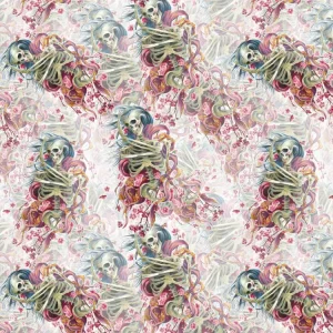 Skeleton with Cherry Blossoms