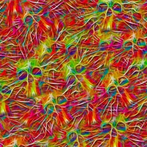 Rainbow Electric Skulls