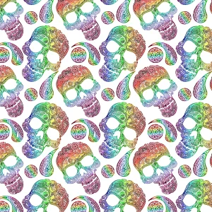 Paisley Skulls 23