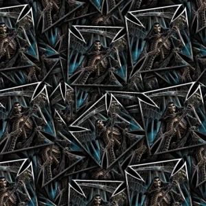 Grim Maltese Cross Grayscale