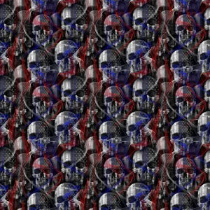 Flag Skulls with Smoke