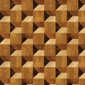 Cube Illusion Wood Veneer