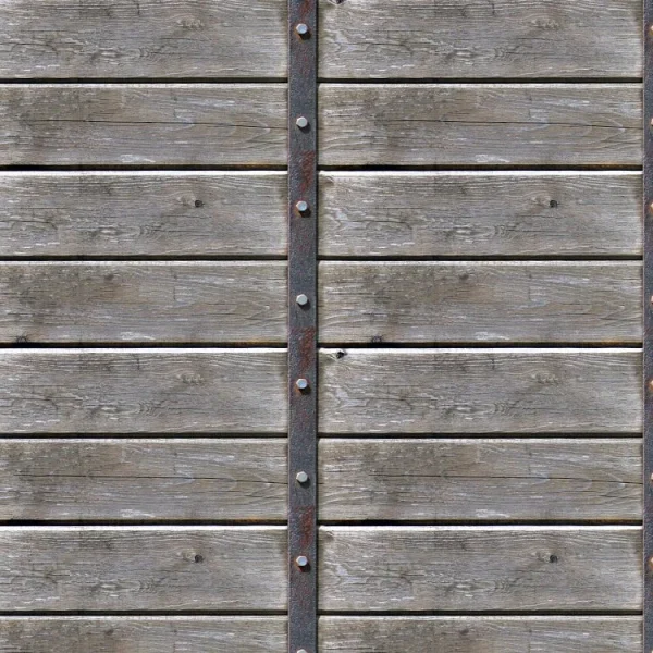 Weathered Wood with Iron Strap