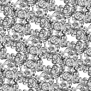 Hand Drawn Silver Scrollwork Engraving 25