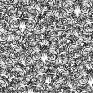 Hand Drawn Silver Scrollwork Engraving 24