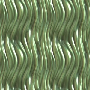 Green Chrome Rippled Wave