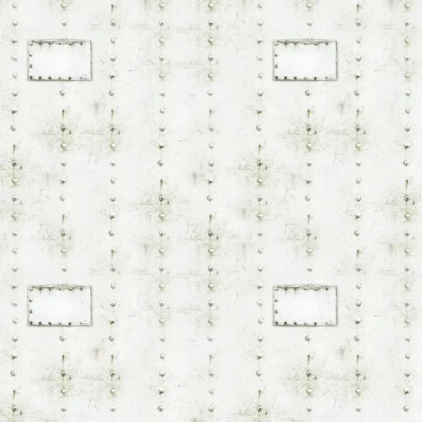 Riveted White Aluminum Patches