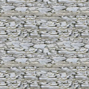Whitewashed Stone Foundation