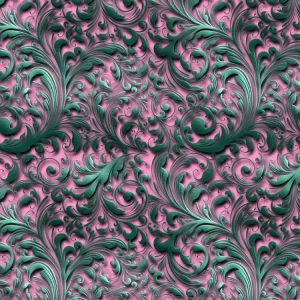 Teal and Pink Filigree