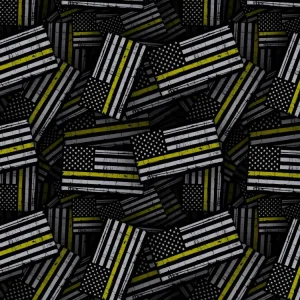 Thin Yellow Line Flag Distressed