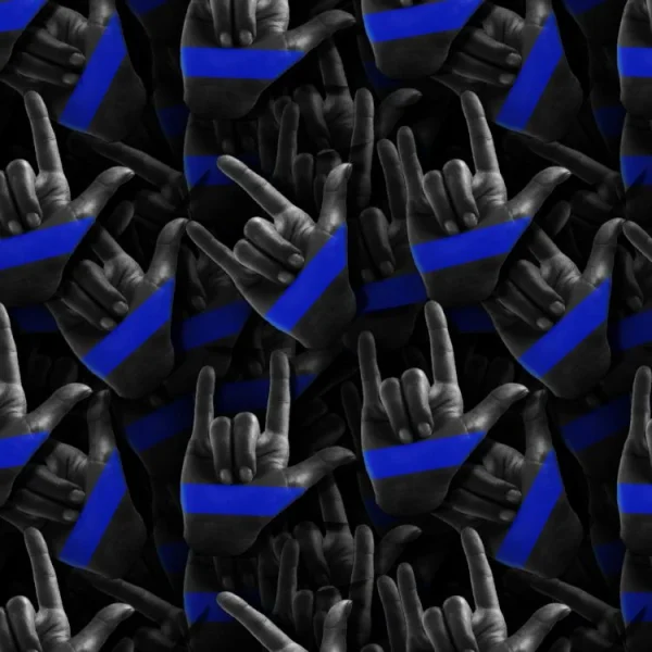 Thin Blue Line Love Sign 23