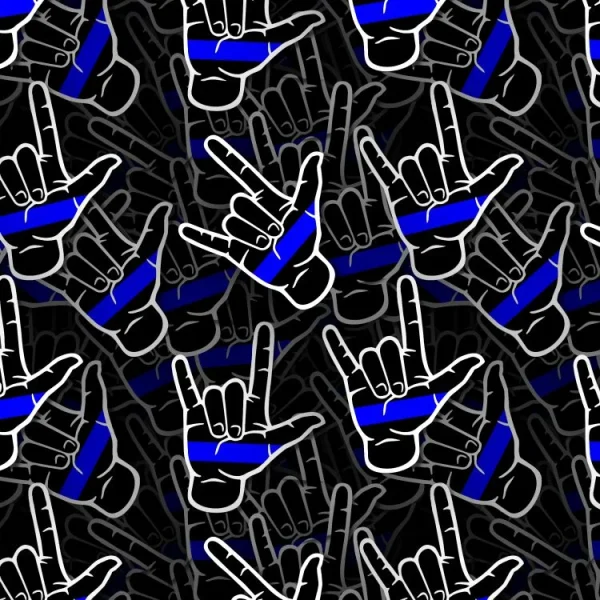 Thin Blue Line Love Sign 22