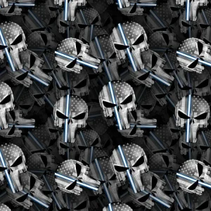 Punisher White and Blue Thin Line