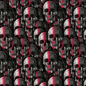 Thin Red Line Skull 22
