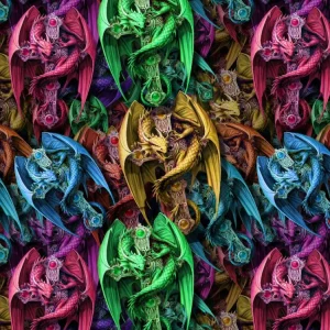 Dragon Cross Multi Color