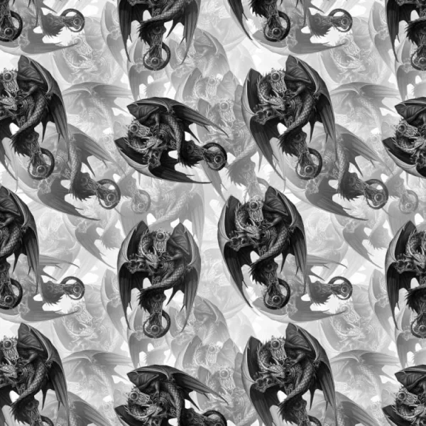 Dragon Cross Grayscale