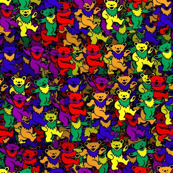 A colorful pattern of Jerry Bears 20.