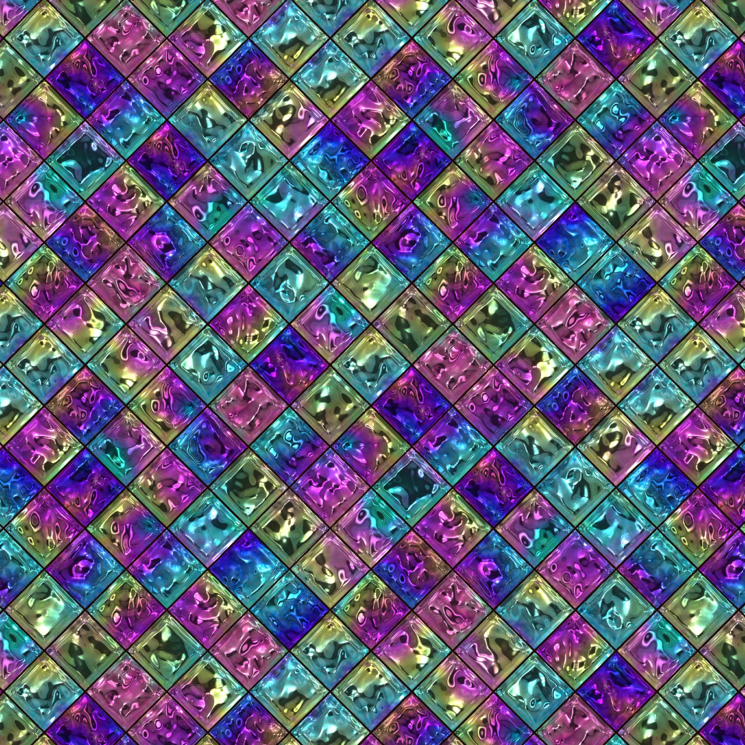 Holographic Glass Tile 24 Pattern Crew