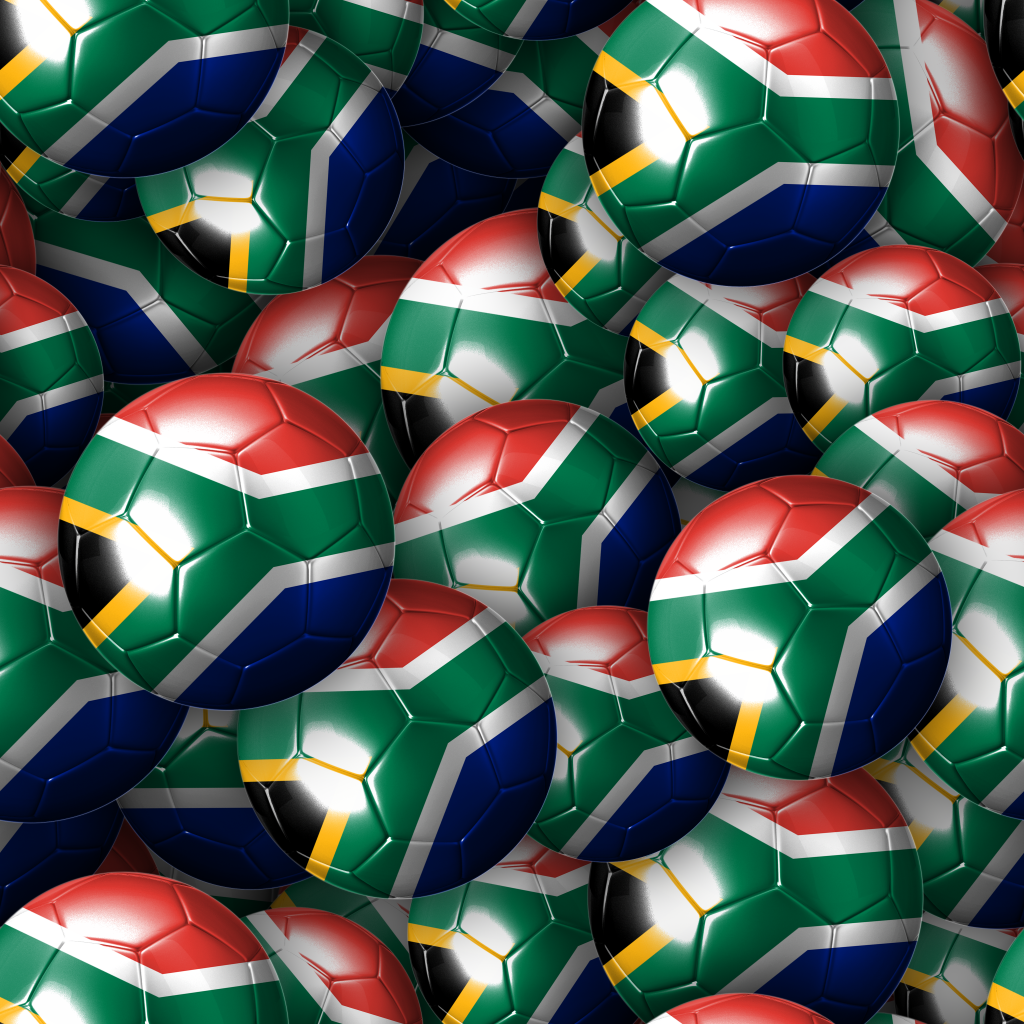 South Africa Soccer Balls Pattern Crew