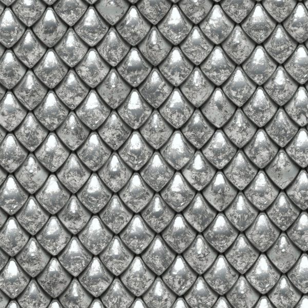 Silver Dragon Scales Pattern Crew