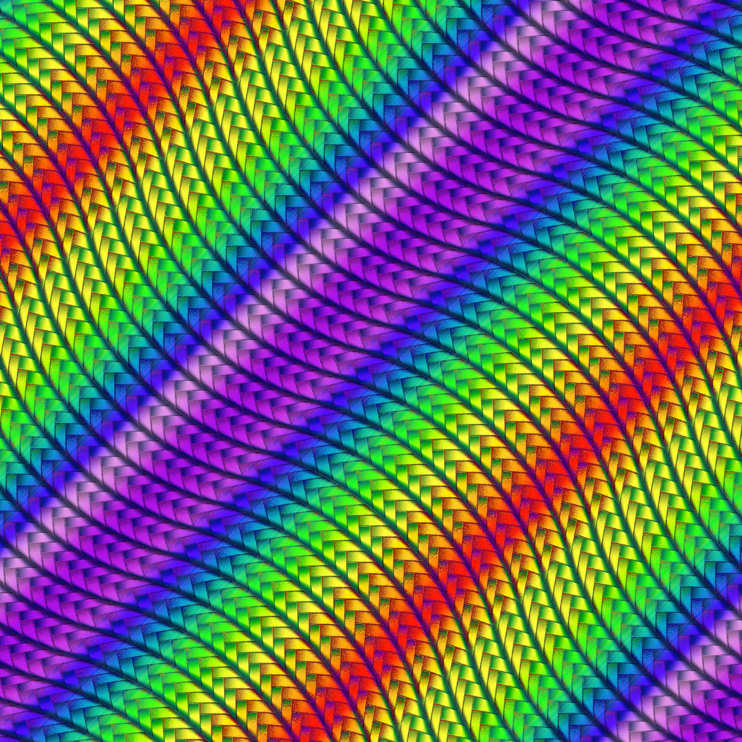 Wavy Braided Rope Rainbow – Pattern Crew