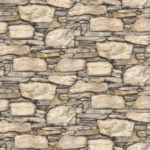 Dry Stacked Sand Stone Wall