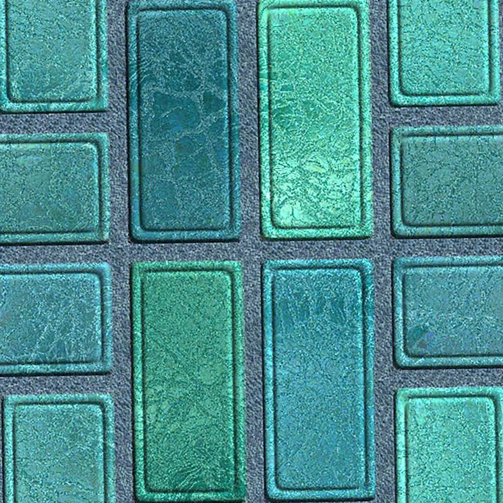 Green Brick Carpet Pattern Crew