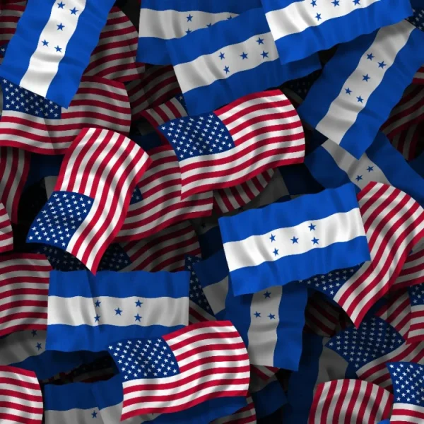 US and Honduras Flags thumb