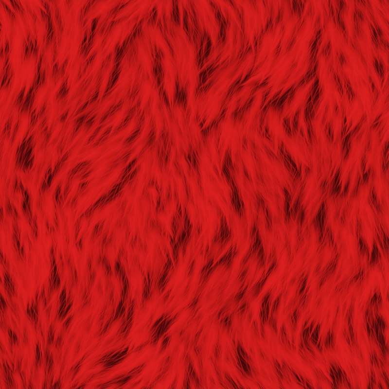 Big Red Dog Fur Pattern Crew