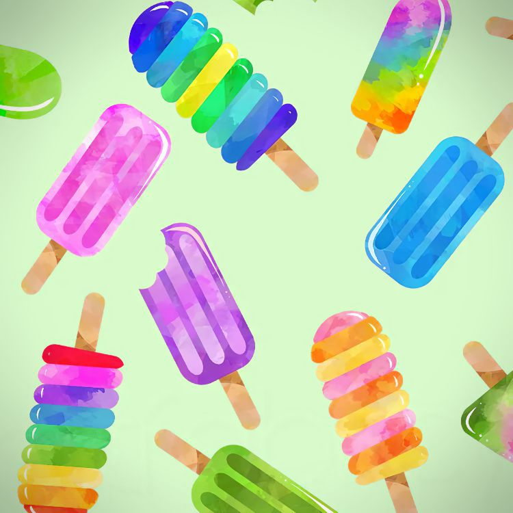 Watercolor Ice Cream Bars 23 Pattern Crew Watercolor Ice Cream Bars 23 Pattern Crew