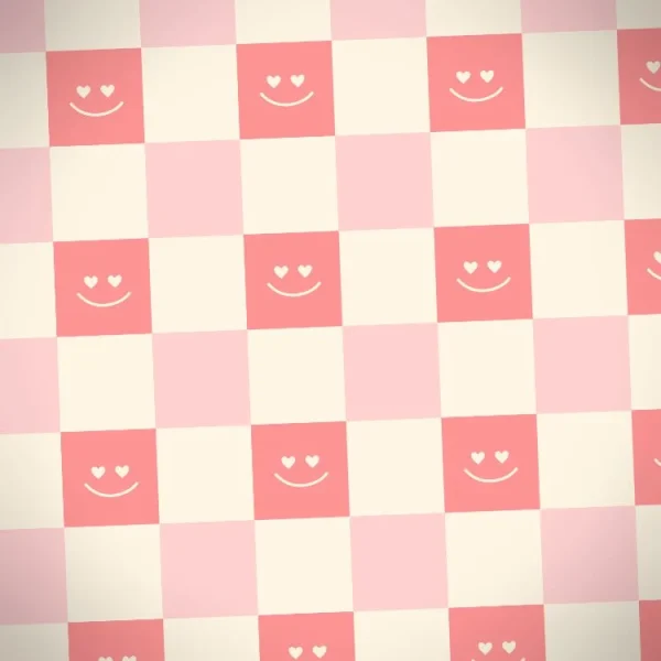 Heart Eyes checkerboard