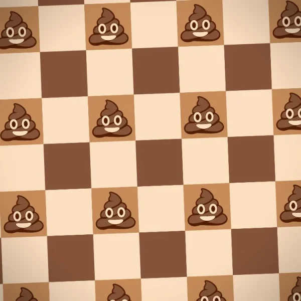 Poop emoji checkerboard
