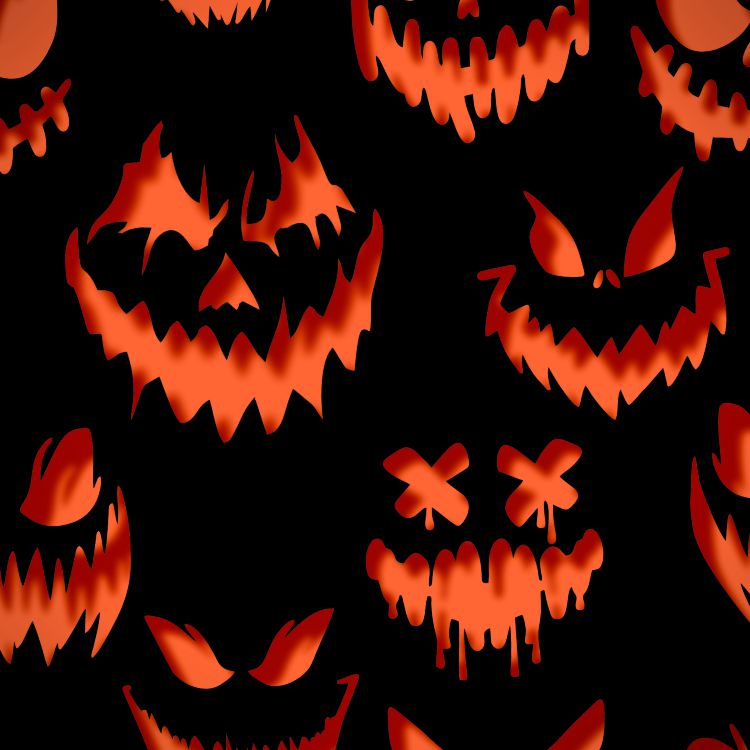 Pumpkin Faces 23 Pattern Crew