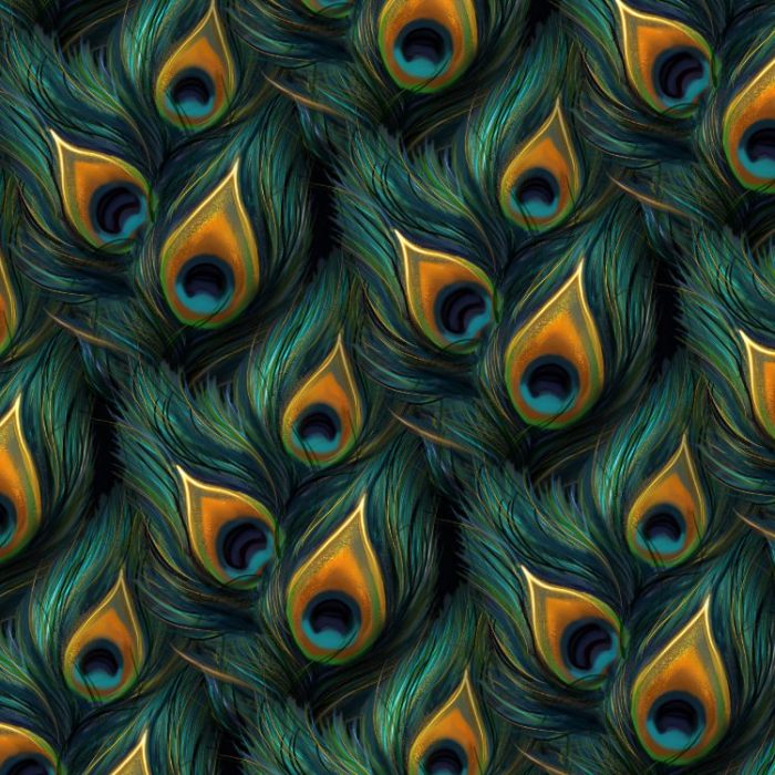 Peacock Feathers 26 Pattern Crew 