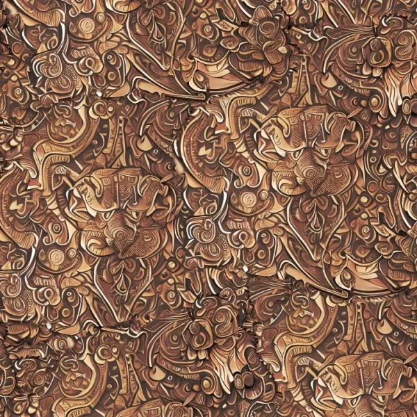 Tooled Polynesian Whale Leather