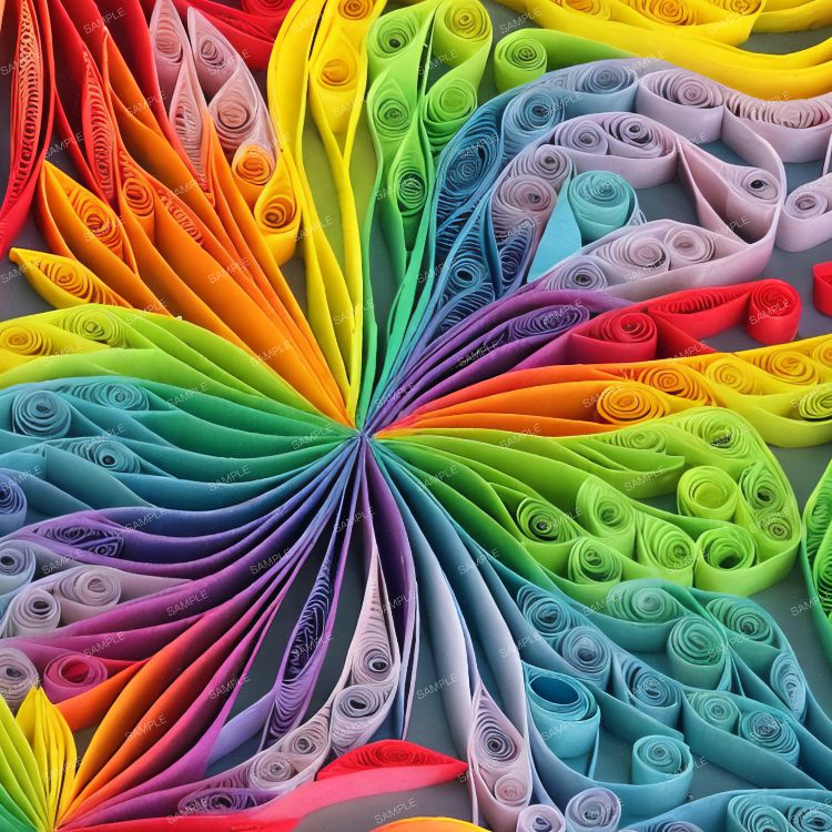 Rainbow Paper Quilling 43 Pattern Crew