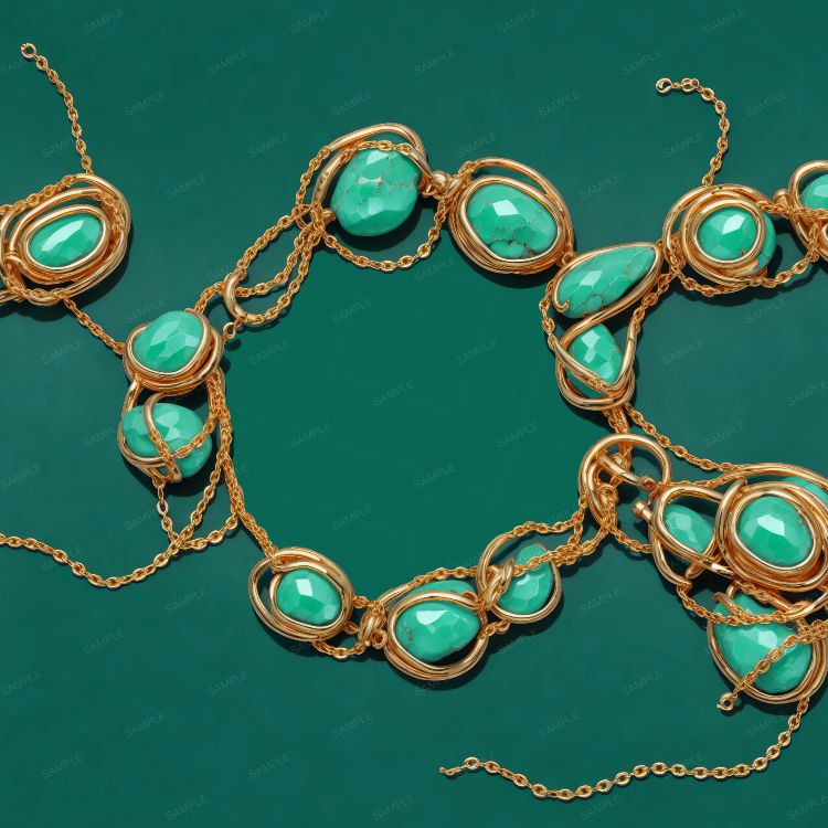 Jade with Gold Chains 43 Pattern Crew