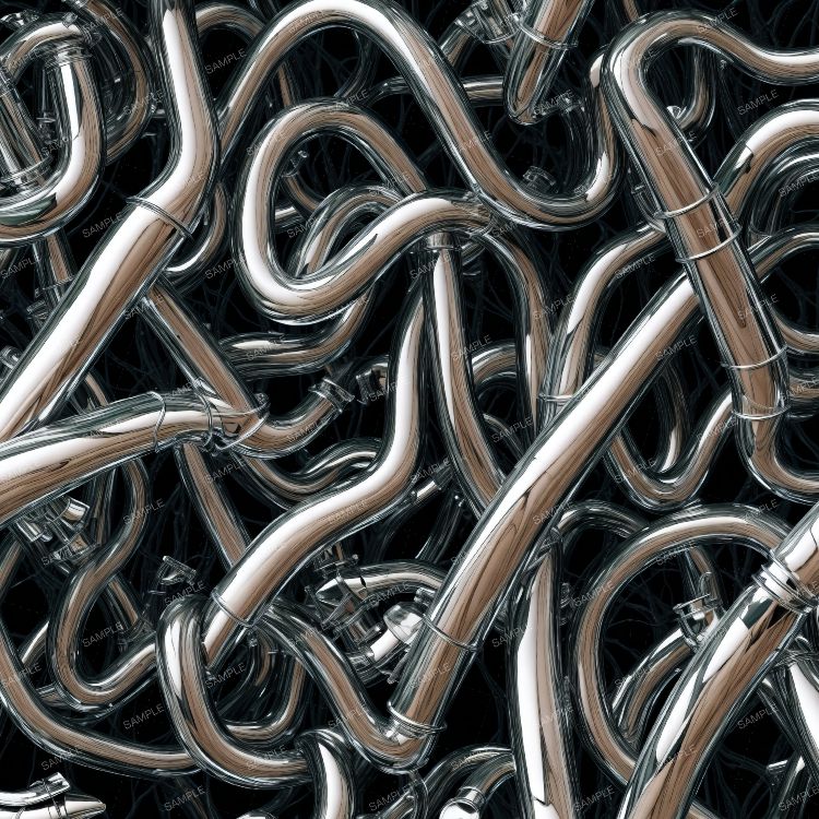 Chrome Header Pipes 42 Pattern Crew