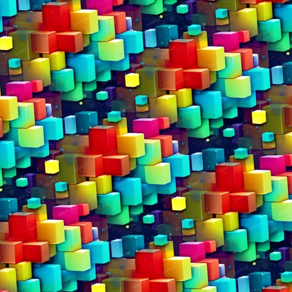 A seamless pattern of Boxatronics 22 on a black background.