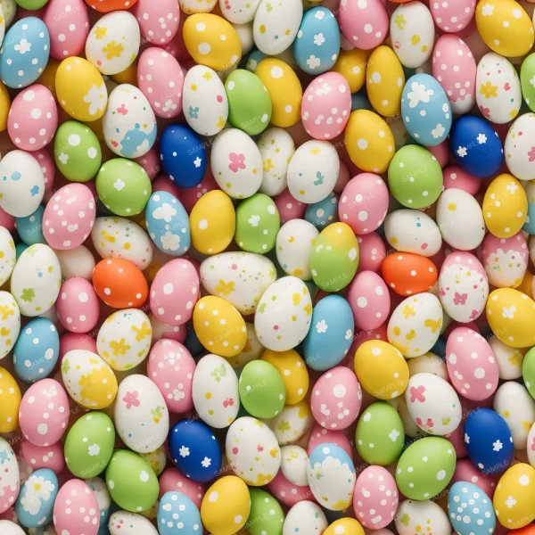 A seamless pattern of A close up of colorful Dyed Easter Eggs 42 (Copy).
