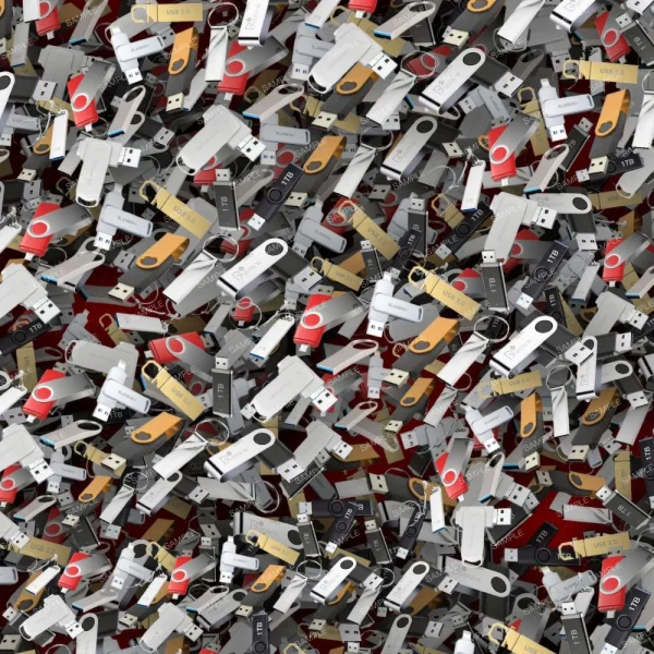 A seamless pattern of A bunch of different types of Computer Wiring 43 (Copy) on a red background.