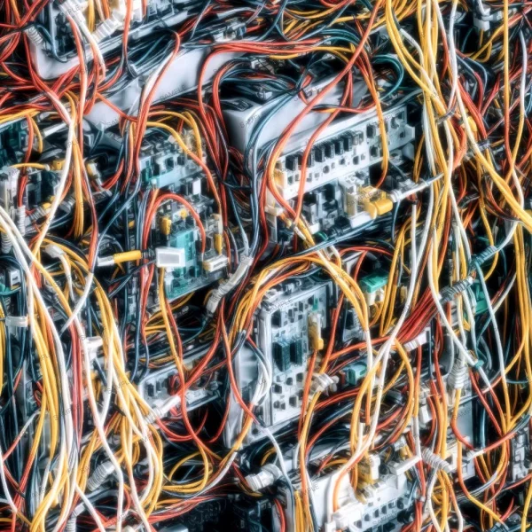 A seamless pattern of A close up image of a pile of Thumb Drives (Copy).