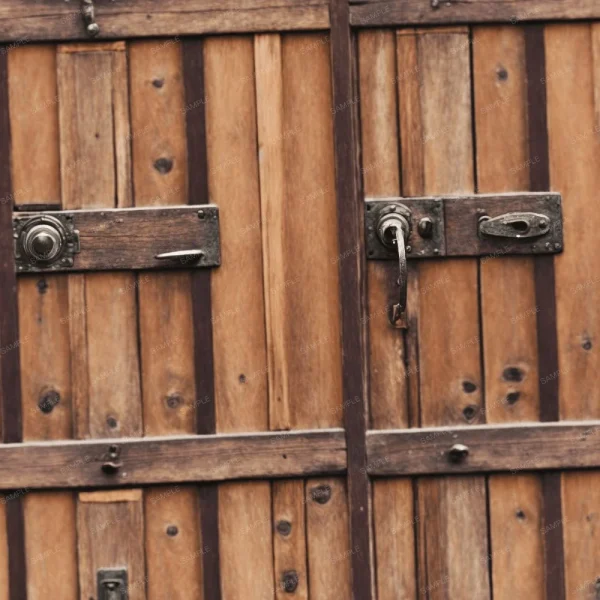 A seamless pattern of A Shabby Chic Distressed Wood 44 (Copy) door with a lock on it.
