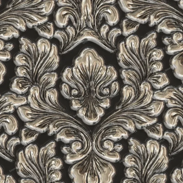 A seamless pattern of A close up of an Engraved Aluminum 22 surface.
