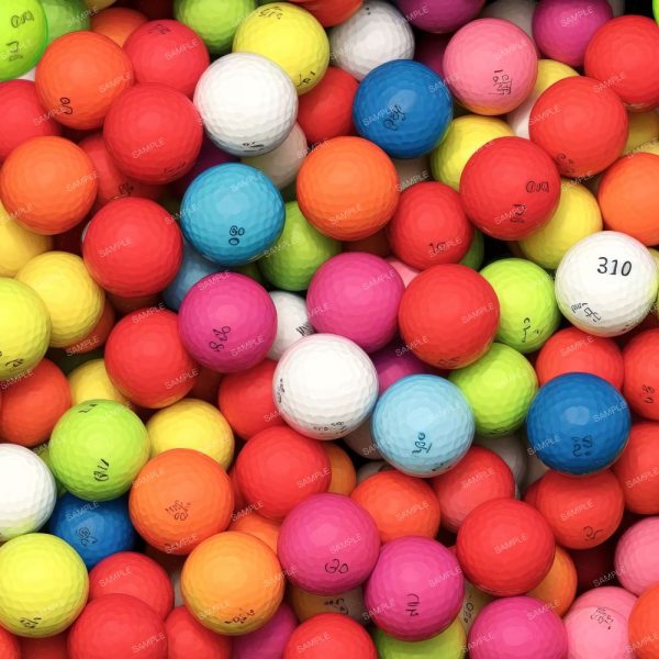 Neon Colored Golf Balls Pattern Crew